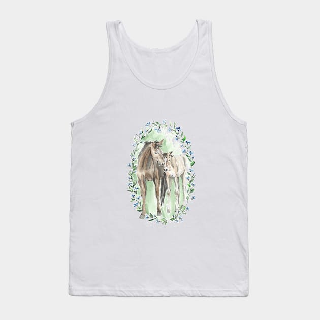 Horse family Tank Top by FirmbelieverArt